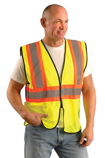 High Visibility Class 2 Mesh Two-Tone Safety Vest - Hi-Viz Apparel